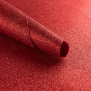 Goma Eva Glitter Rojo