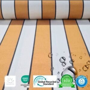 Lona de Toldo Rayas Tostado, Chocolate y Natural