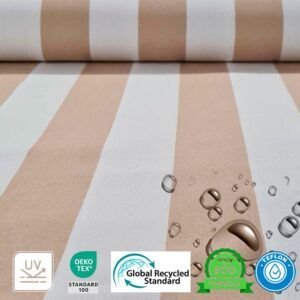 Lona Toldo Rayas Tostado y Natural