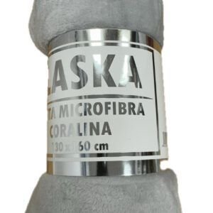 Manta Plaid Coralina Gris Claro