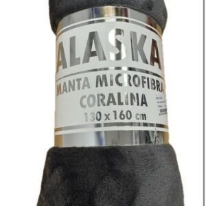 Manta Plaid Coralina Gris Oscuro