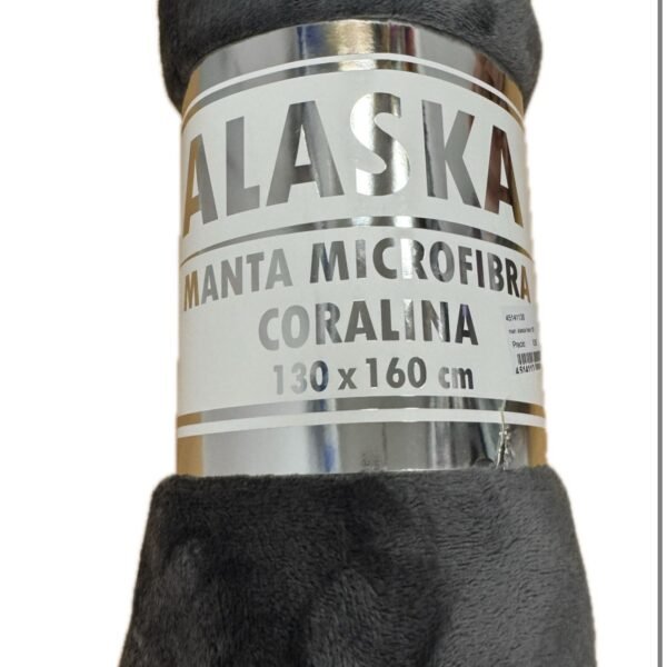 Manta Plaid Coralina Gris Oscuro