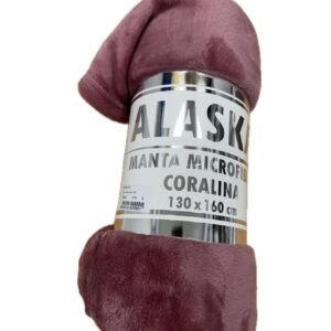 Manta Plaid Coralina Alaska Burdeos