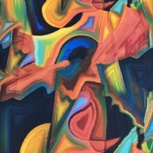 Punto Elástico Neopreno Estampado Multicolor