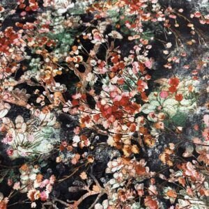 Crepe Elástico Poliéster Estampado Flores