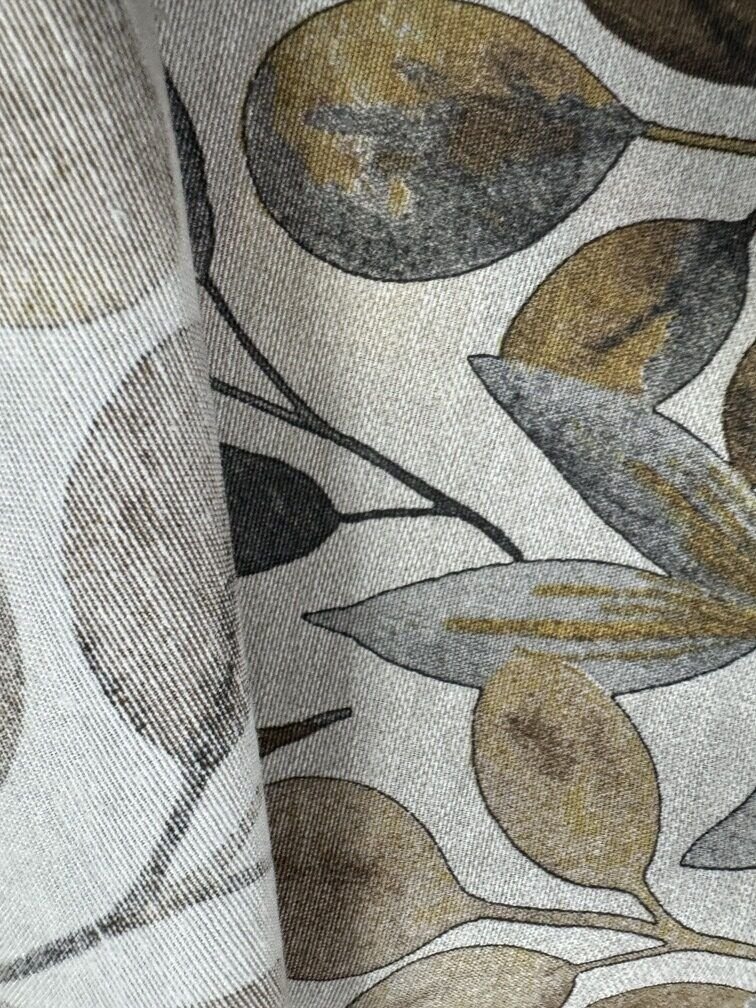 Loneta Cortina Estampado Versalles Hoja Gris - Imagen 2