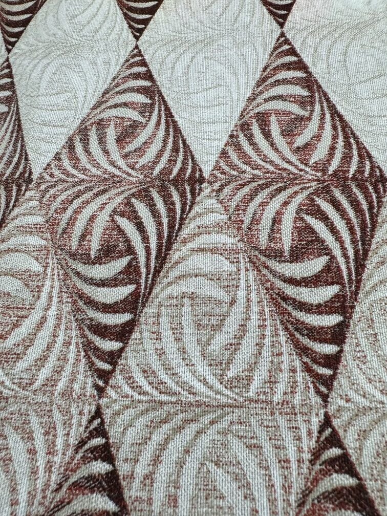 Loneta Cortina Estampado Rasfy Rojo