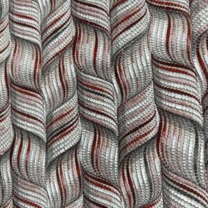 Loneta Cortina Estampado Rasfy Rojo Coordinado