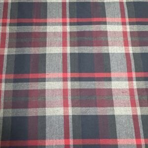 Viyela Algodón Cuadros Escoceses Burdeos