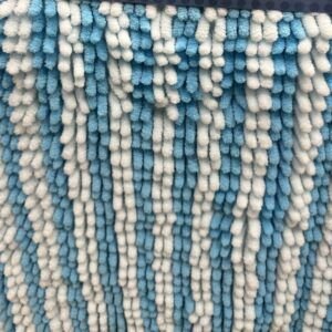 Alfombra Baño Shagy Stripes Turquesa