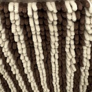 Alfombra Baño Shagy Stripes Chocolate