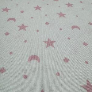 Loneta Estrellas y Lunas Rosas