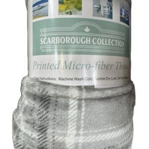 Manta Plaid Coralina Scarborough Cuadros Grises