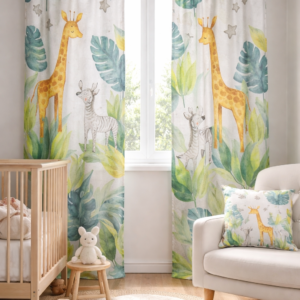 Loneta Cortina Simba Jirafa Beige