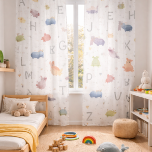 Visillo Infantil Animales y Letras