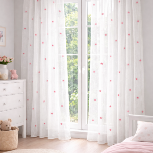 Visillo Infantil Estrella Rosa