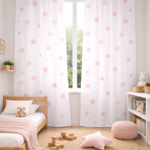 Visillo Infantil Galaxia Rosa