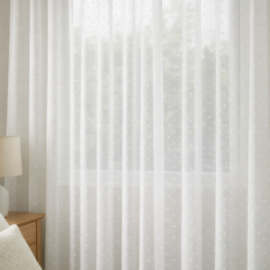 Visillo Infantil Plumeti Blanco