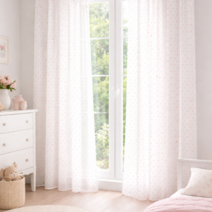 Visillo Infantil Plumeti Rosa