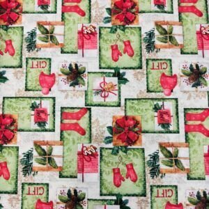 Algodón Navidad Manoplas Rojas