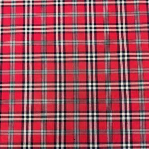 Loneta Navidad Cuadros Rojos Grandes