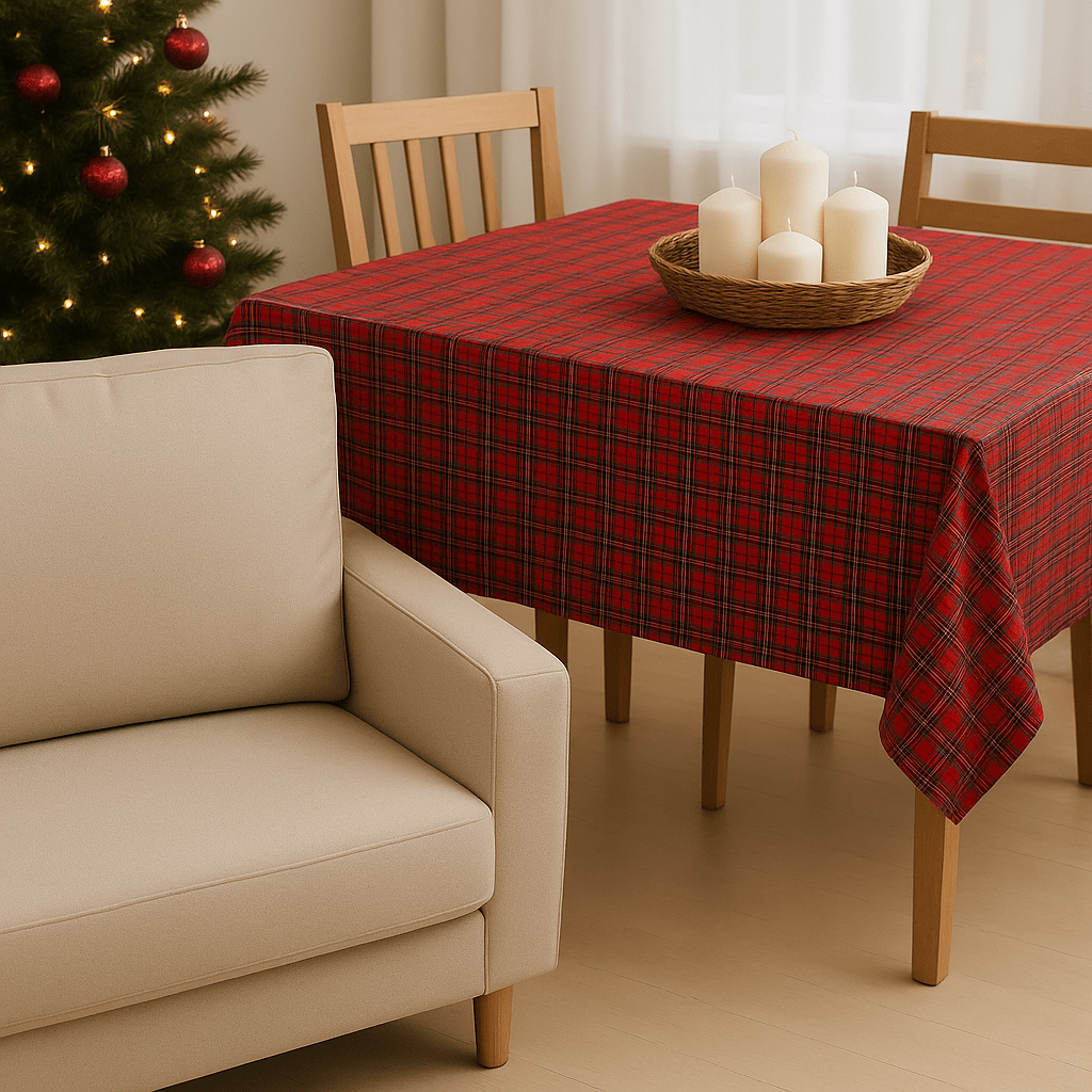 Loneta Navidad Cuadros Rojos Pequeños - Imagen 3
