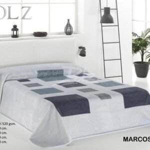 Manta Terciopelo Marcos Azul