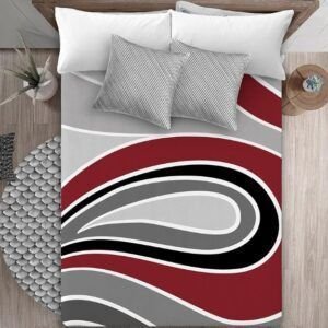 Manta Estampada Ondas Tonos Rojos