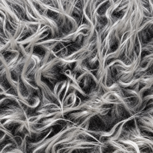 Tela Pelo Largo Curly Gris Carnaval
