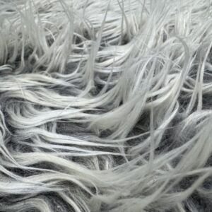 Tela Pelo Largo Curly Gris Carnaval