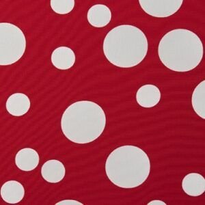 Tejido Natasha Flamenco Lunares Blancos y Fondo Rojo