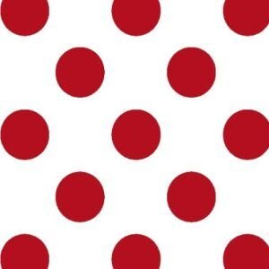 Popelín Candela Flamenco Lunares Rojos y Fondo Blanco