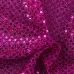 Tejido Lentejuelas Círculo Pequeño Fucsia