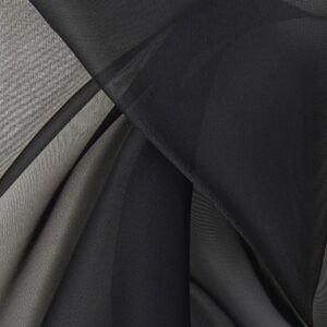 Tejido de Organza de Cristal Negro
