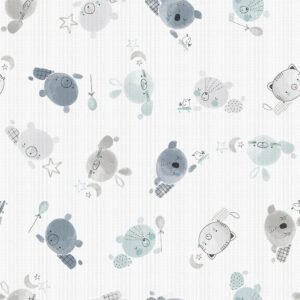 Piqué Algodón Infantil Deira Azul