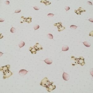 Piqué Canutillo Oso Globo Rosa