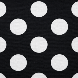 Popelín Candela Flamenco Lunares Blancos y Fondo Negro