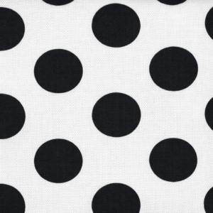 Popelín Candela Flamenco Lunares Negros y Fondo Blanco