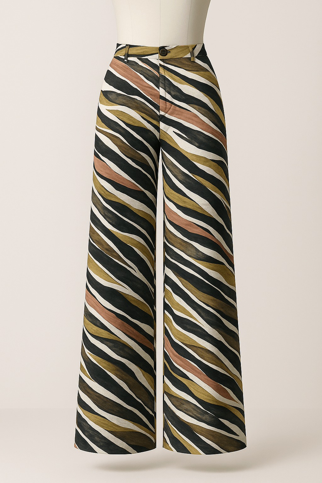 Tejido Poliéster Estampado Étnico Rayas - Imagen 3