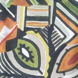 Tejido Poliéster Estampado Étnico Figuras