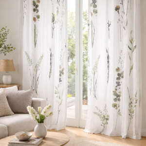 Visillo Hojas Bambú Verde