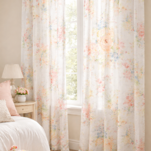 Visillo Estampado Flores Grandes