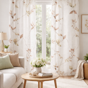 Visillo Hojas Marrones