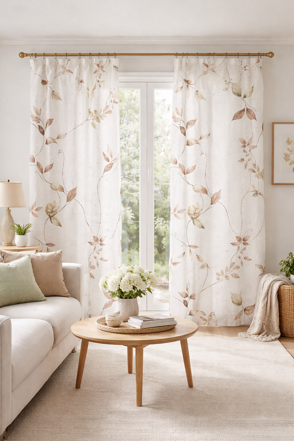 Visillo Hojas Marrones