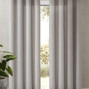 Cortina Confeccionada Rústica Liso Beige