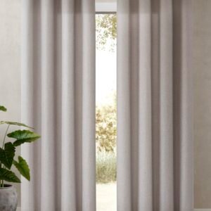 Cortina Confeccionada Rústica Liso Beige