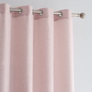 Cortina Confeccionada Rústica Liso Rosa