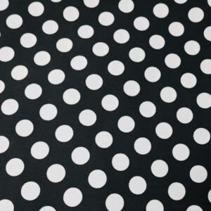 Tejido Flamenco Candela Negro Lunares Blancos