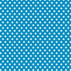 Tejido Koshibo Lunares Blanco y Fondo Turquesa