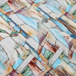 Tejido Viscosa Piedras Multicolor